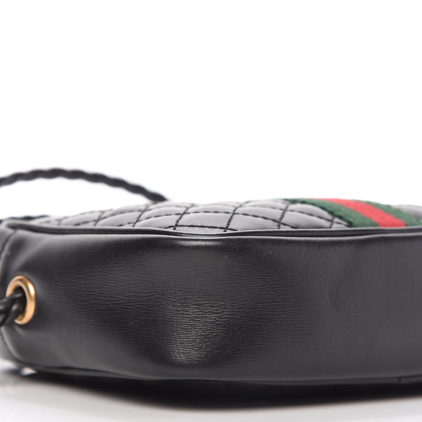 Calfskin Trapuntata Web Mini GG Shoulder Bag Black