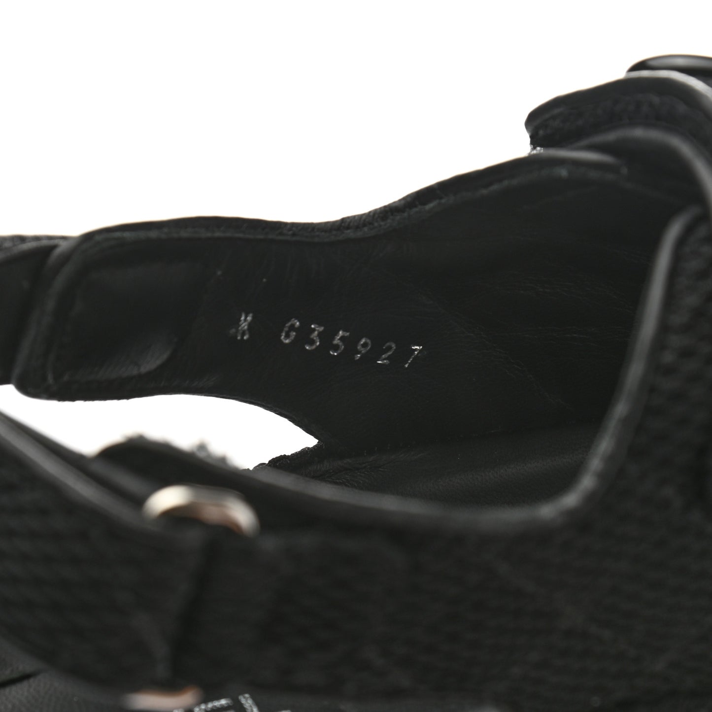 Fabric Velcro Dad Sandals 39.5 Black