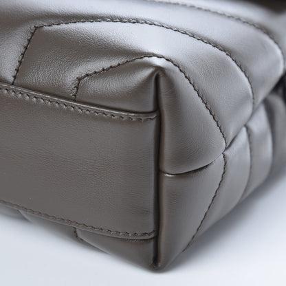 Saint Laurent Calfskin Y Quilted Monogram Toy Loulou Crossbody Bag Faggio 9 of 10
