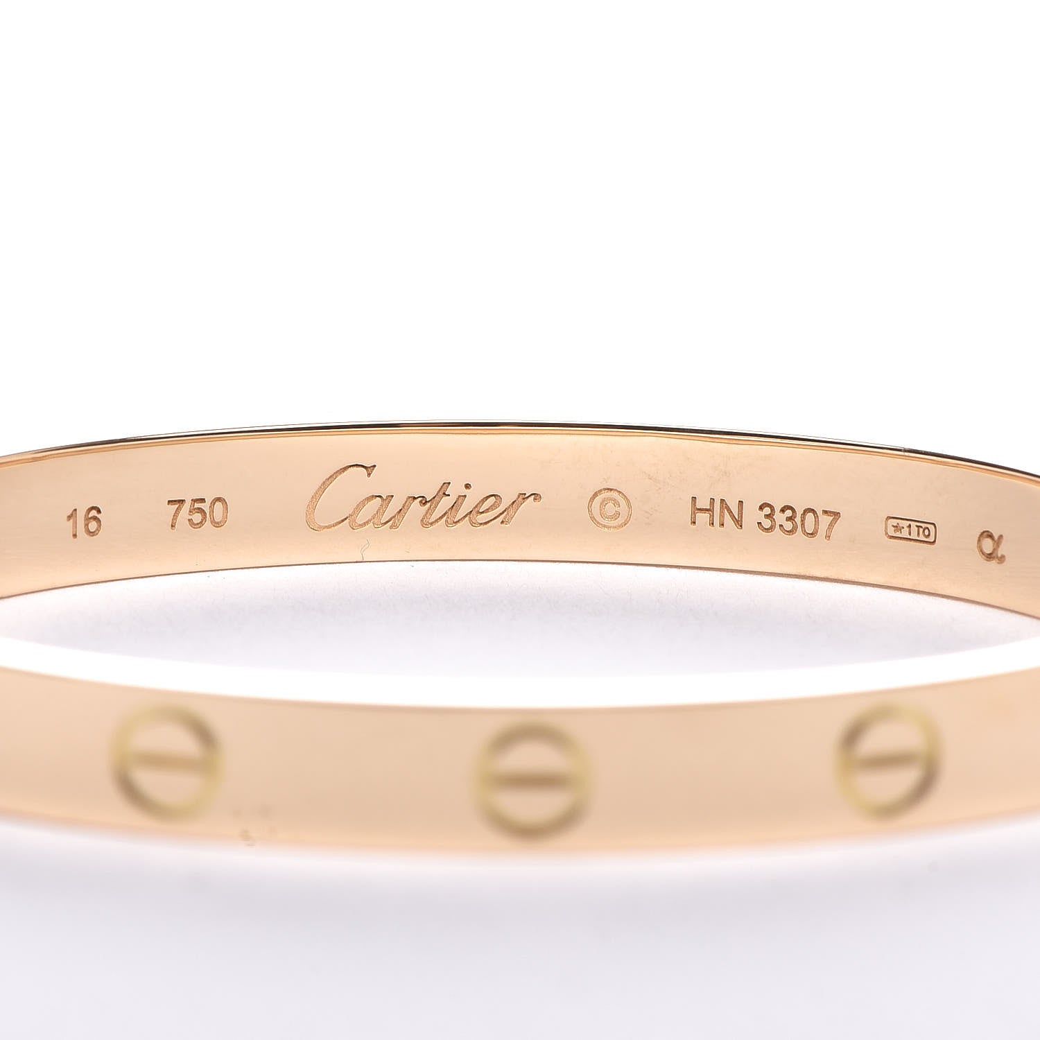 Cartier 18K Yellow Gold LOVE Bracelet 16 5 of 6