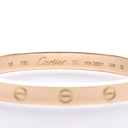 Cartier 18K Yellow Gold LOVE Bracelet 16 5 of 6