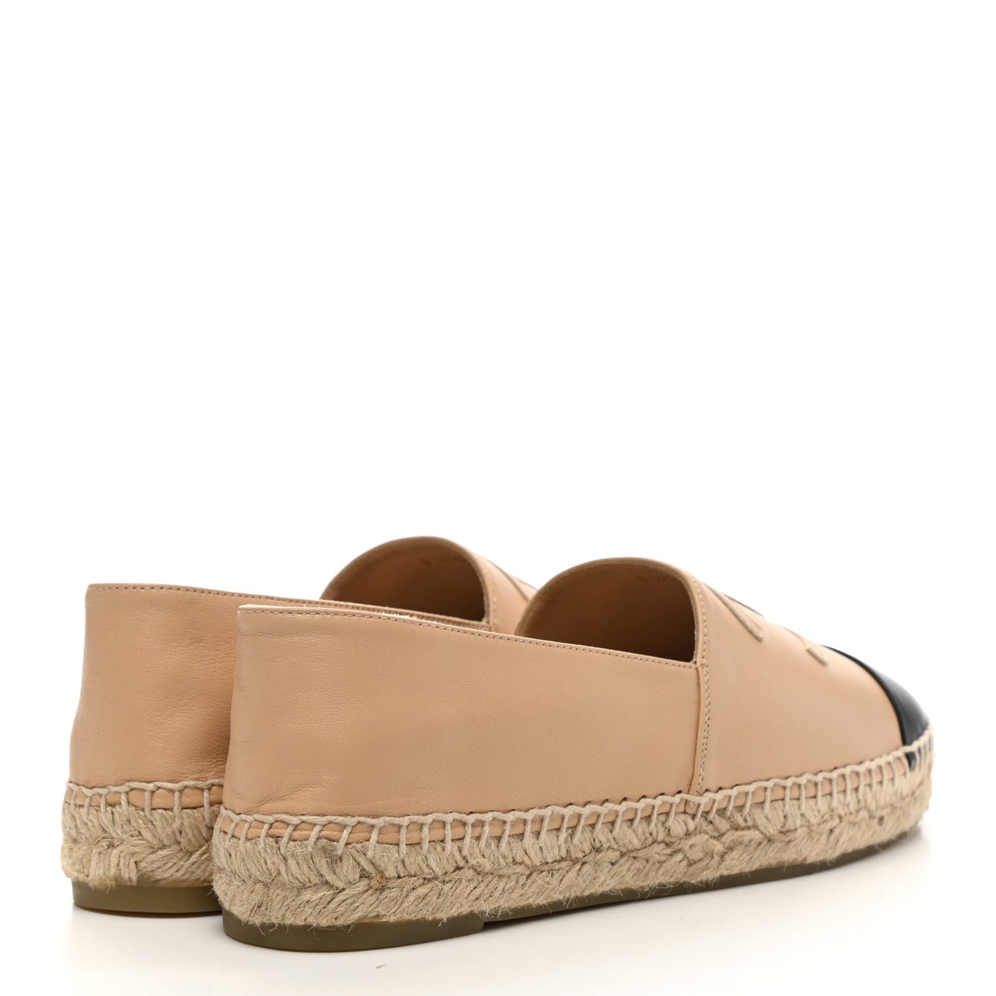 Lambskin CC Espadrilles 39 Beige Black