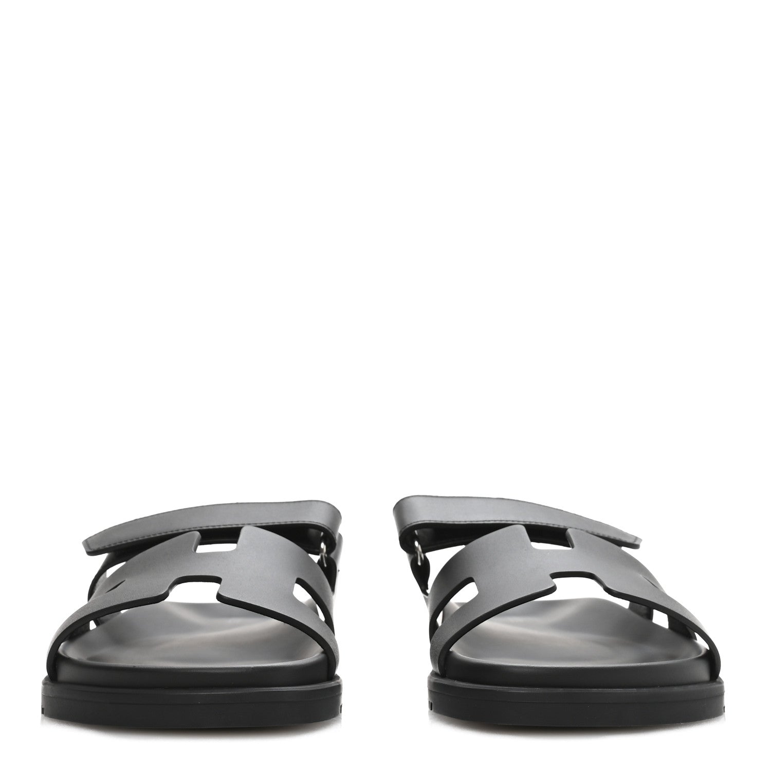 Hermes Calfskin Womens Chypre Sandals 40 Black 5 of 18