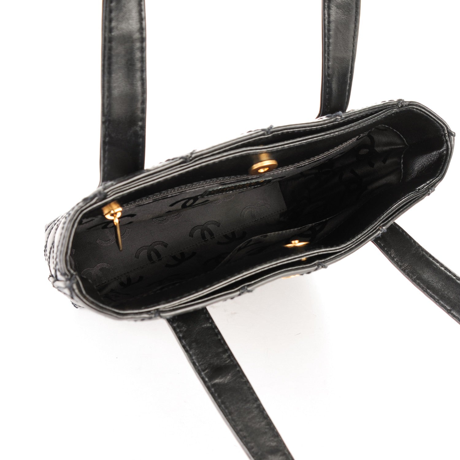 Chanel Calfskin Wild Stitch Tote Black 5 of 7