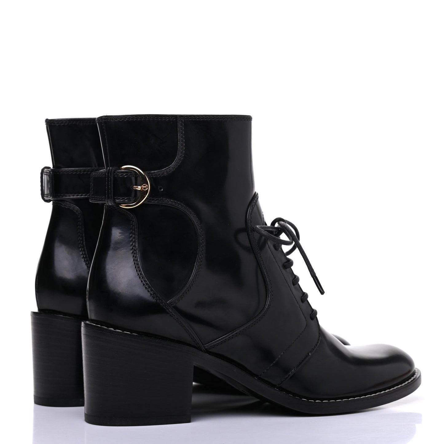 Calfskin Ankle Boots 36 Black