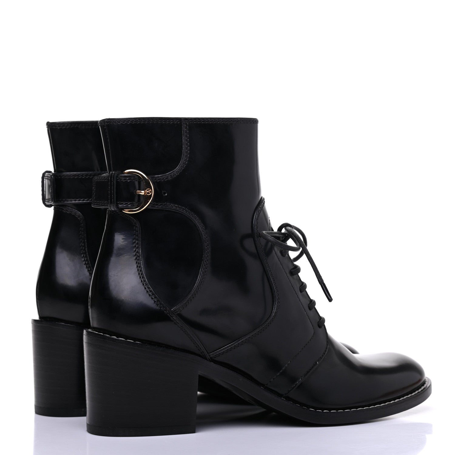 Louis Vuitton Calfskin Ankle Boots 36 Black 4 of 13