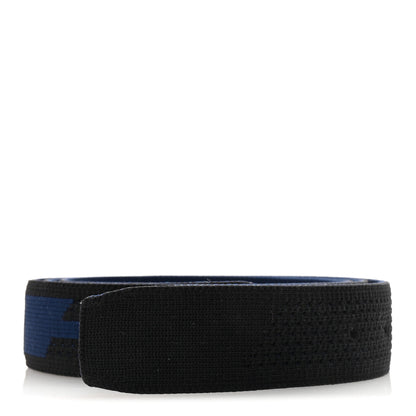 Hermes Nylon Mesh 32mm Sprint Belt Strap M Black Marine 1 of 5