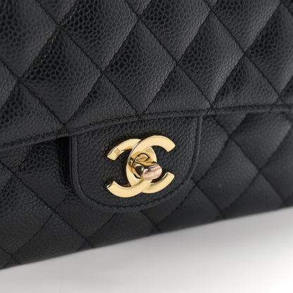Chanel Caviar Quilted Medium Double Flap Black 10 of 11