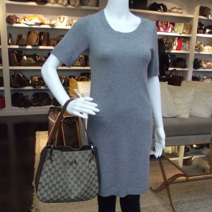 Gucci Canvas Monogram Shoulder Bag Ebony 2 of 10