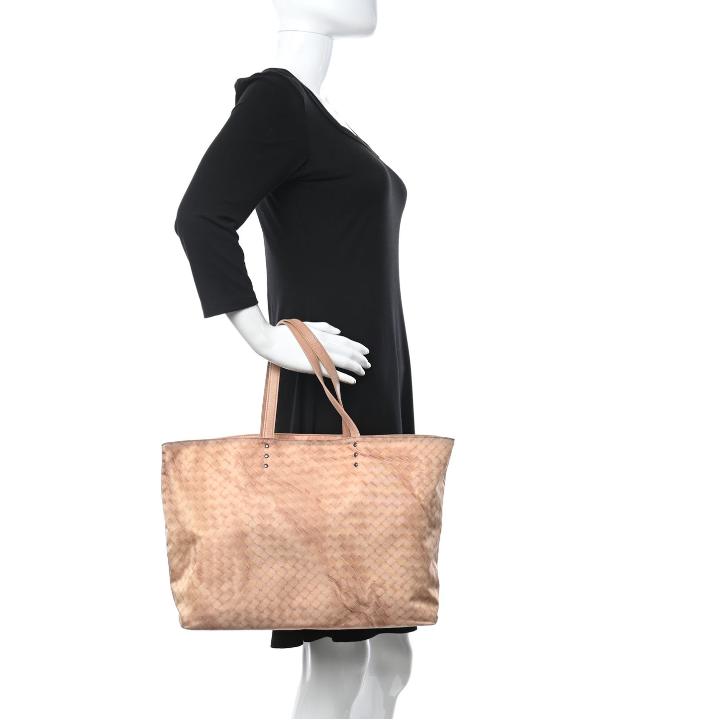Nylon Intrecciolusion Medium Tote Sand