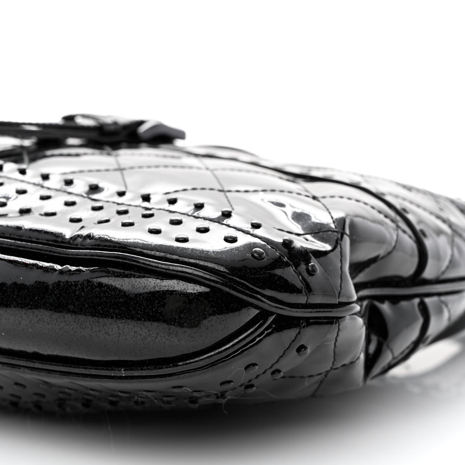 Burberry Patent Quilted Studded Brooke Hobo Black 12 of 20