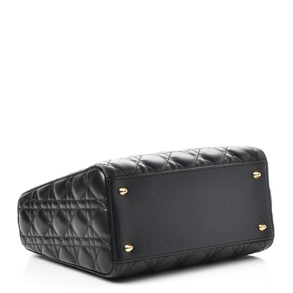 Christian Dior Lambskin Cannage Medium Lady Dior Black 4 of 7