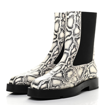 Givenchy Calfskin Snake Embossed Boots 42 Stone Grey 3 of 7