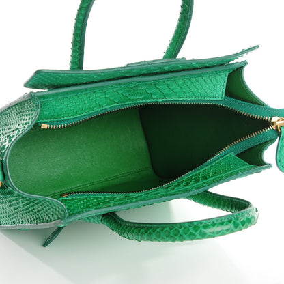 Celine Python Nano Luggage Grass Green 7 of 11