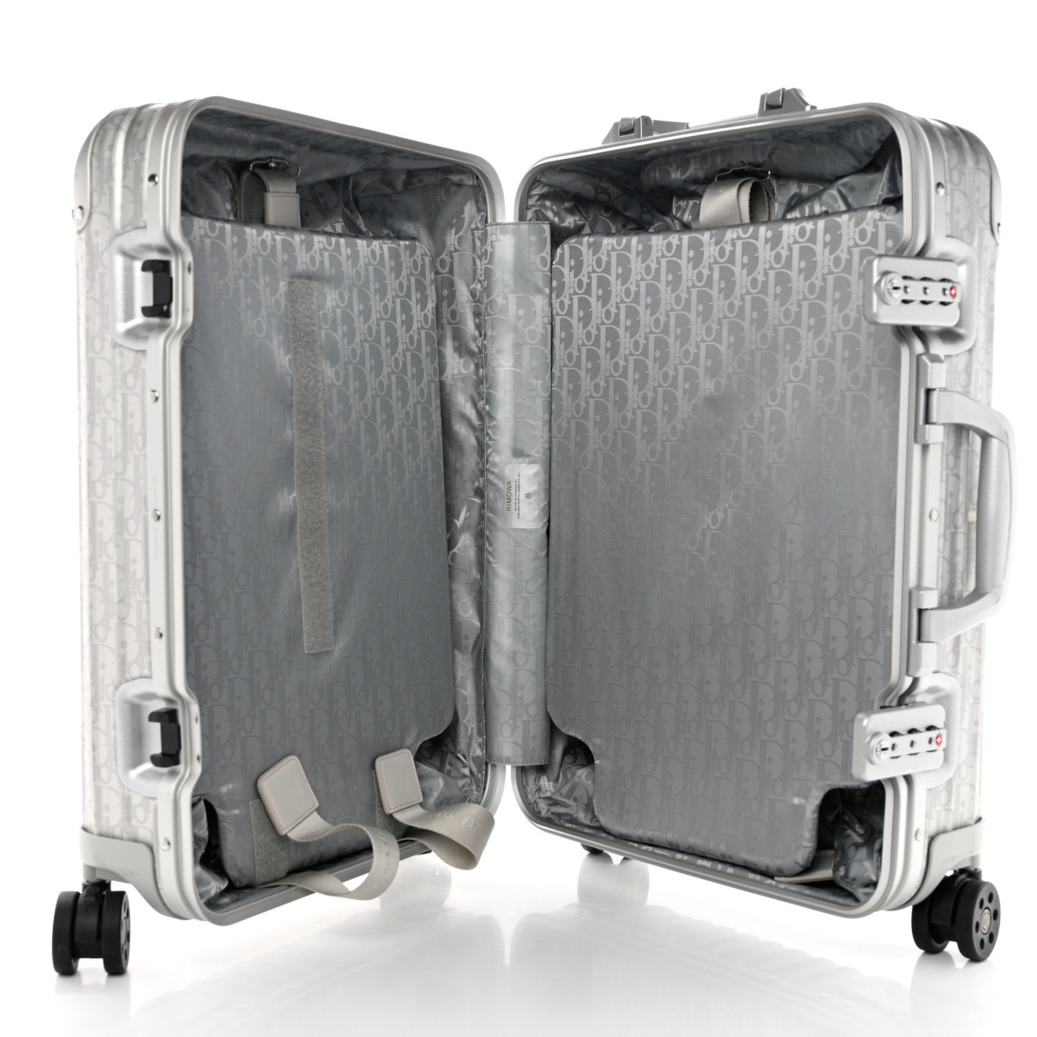 Christian Dior X RIMOWA Aluminum Gradient Cabin Luggage Silver 4 of 12
