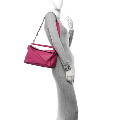Loewe Calfskin Medium Puzzle Bag Fuchsia 2 of 14