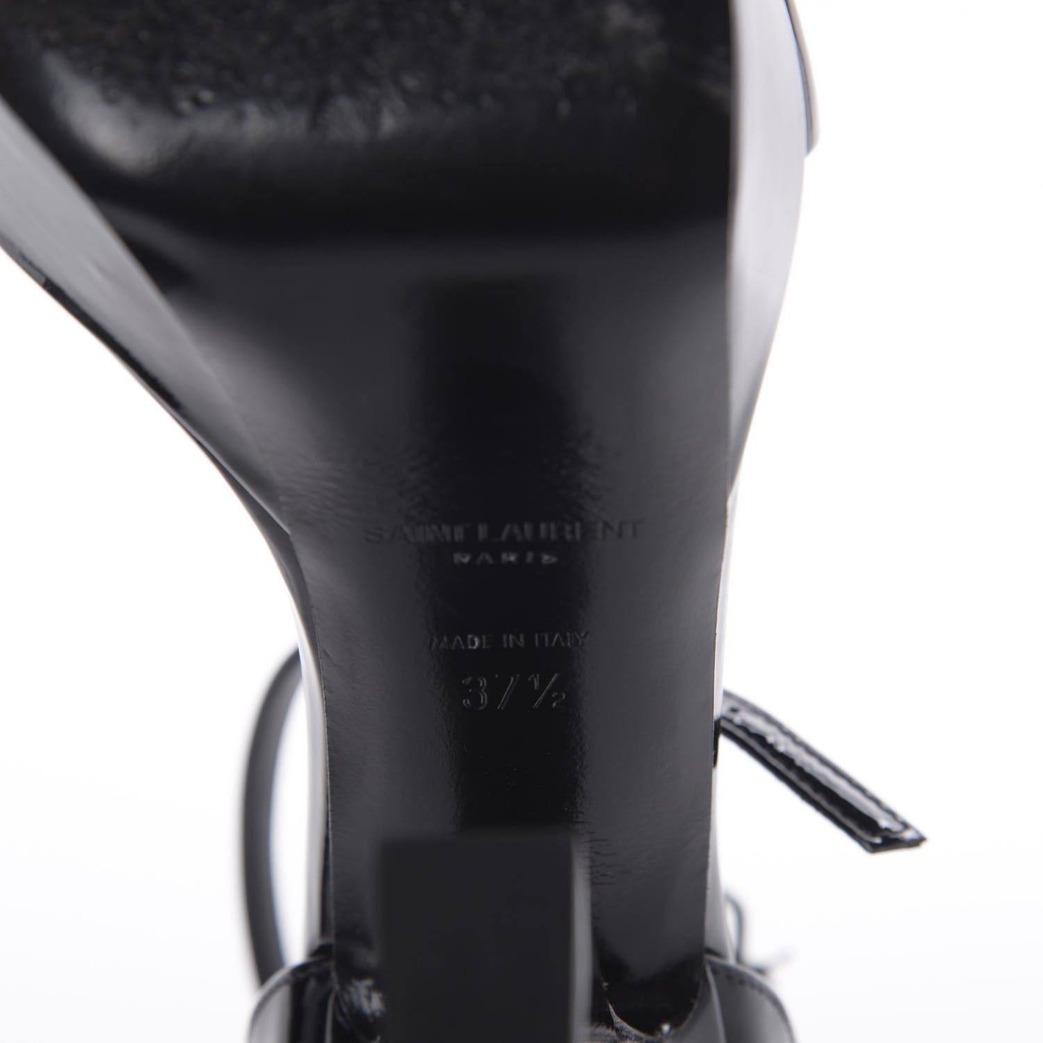 Saint Laurent Patent Debbie 105 Platform Sandals 37.5 Black 8 of 11