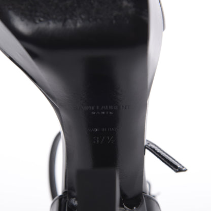 Saint Laurent Patent Debbie 105 Platform Sandals 37.5 Black 8 of 11