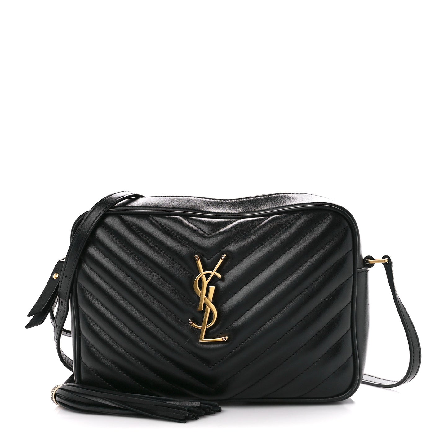 Calfskin Matelasse Monogram Lou Camera Bag Black