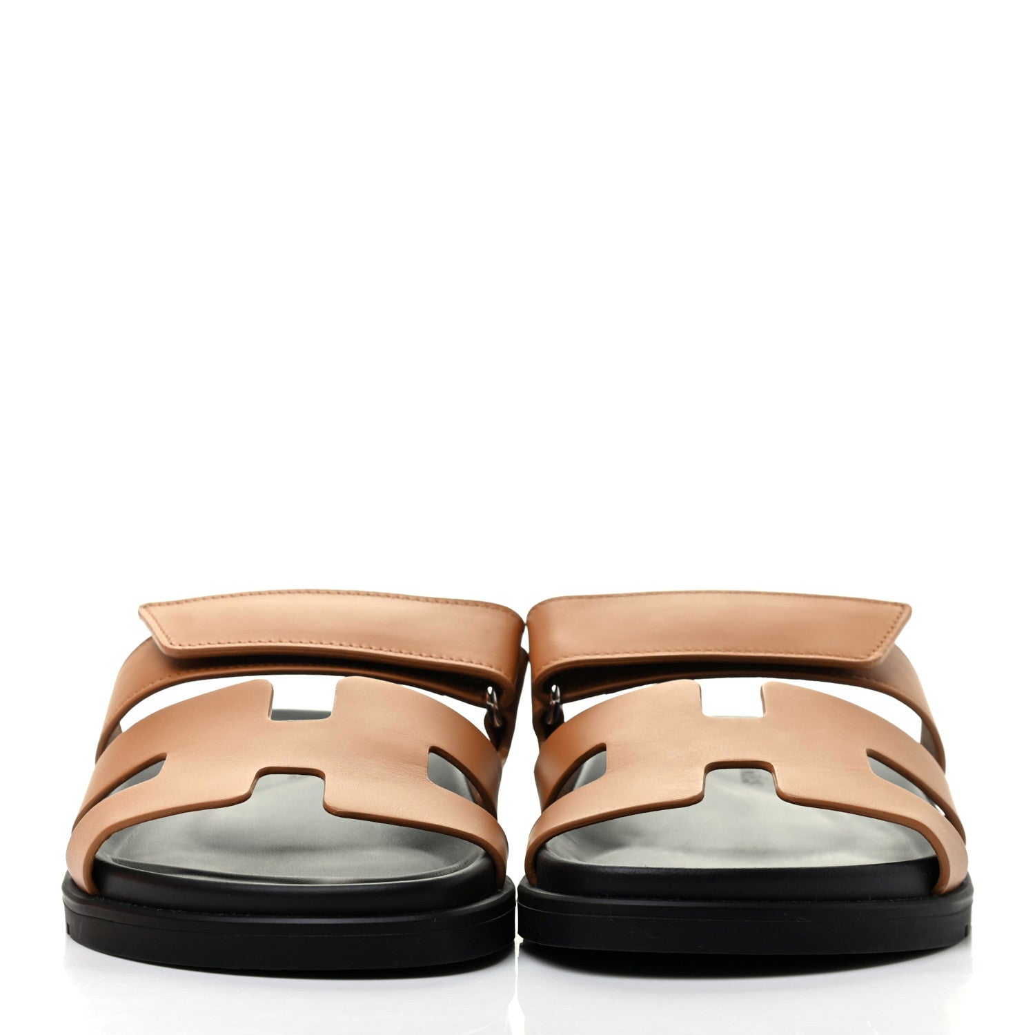 Hermes Calfskin Womens Chypre Sandals 37 Naturel 2 of 10