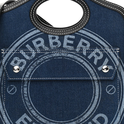 Burberry Denim Smooth Calfskin Mini Pocket Bag Blue 8 of 10