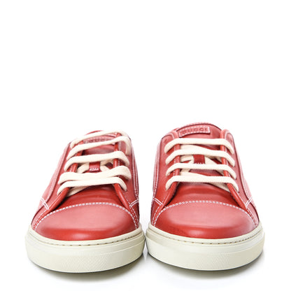 Gucci Calfskin Womens Interlocking G Sneakers 40 Red 2 of 12