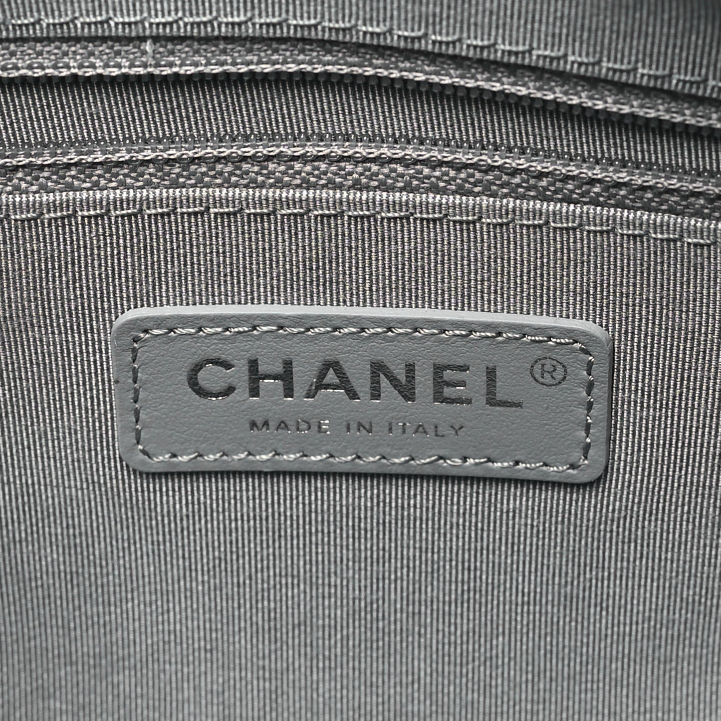 Metallic Crumpled Calfskin Chain 20s Signature Bowling Bag Silver