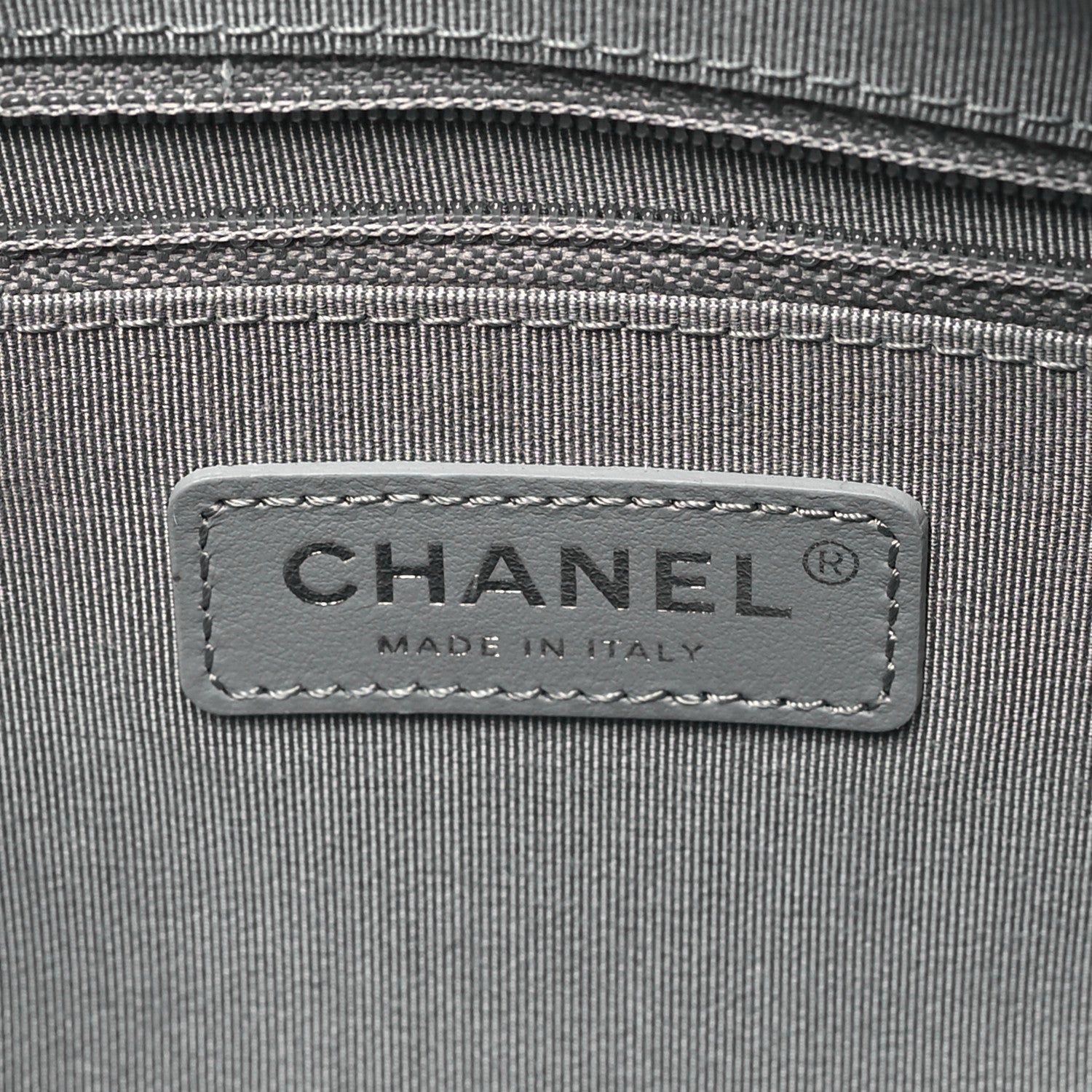 Chanel Metallic Crumpled Calfskin Chain 20s Signature Bowling Bag Silver 6 of 10