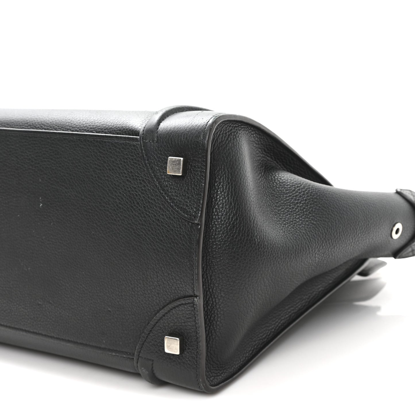 Drummed Calfskin Mini Luggage Black