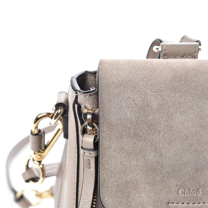 Chloe Suede Calfskin Mini Faye Backpack Motty Grey 12 of 13