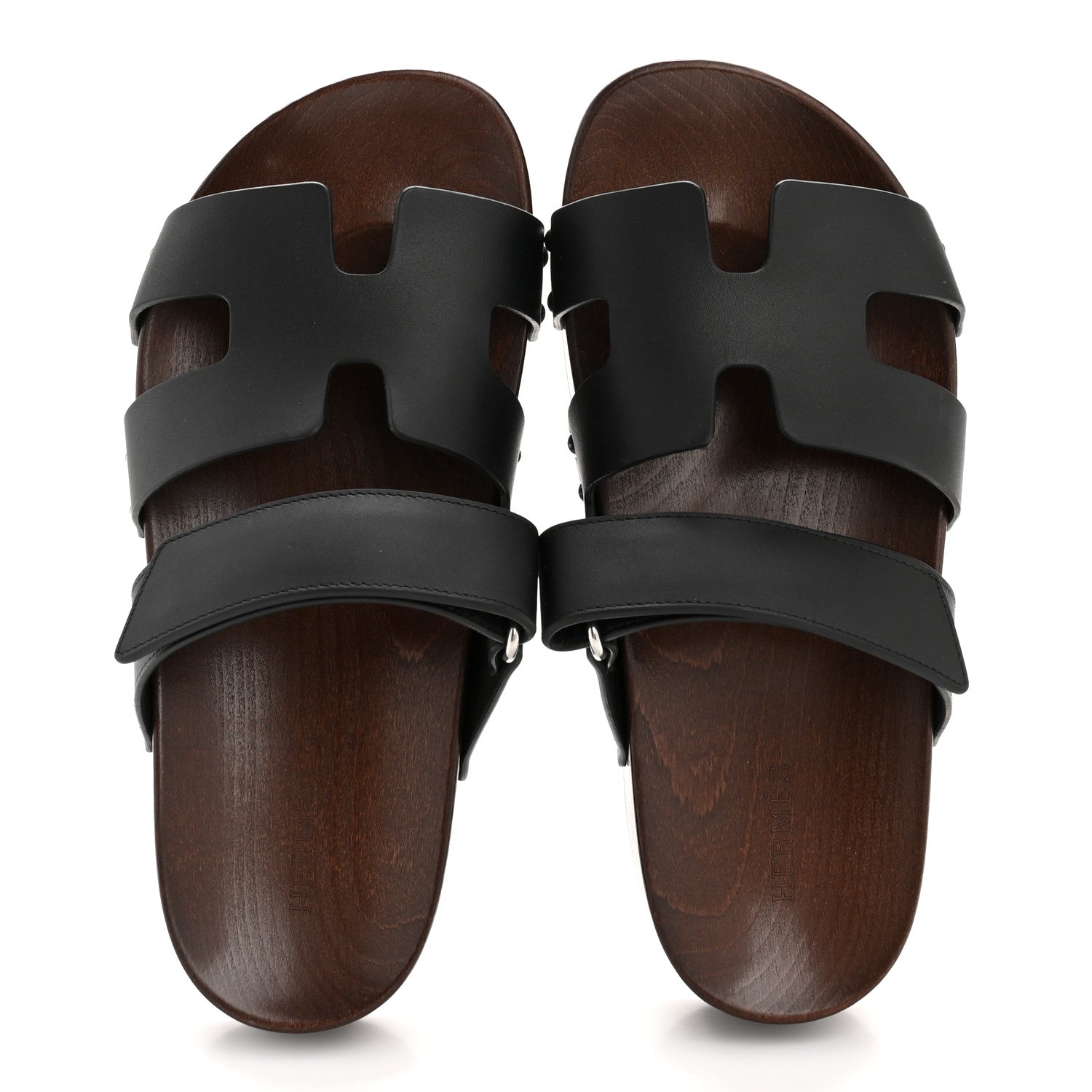 Hermes Calfskin Womens Kos Clog 37 Black 37 Black 2 of 9
