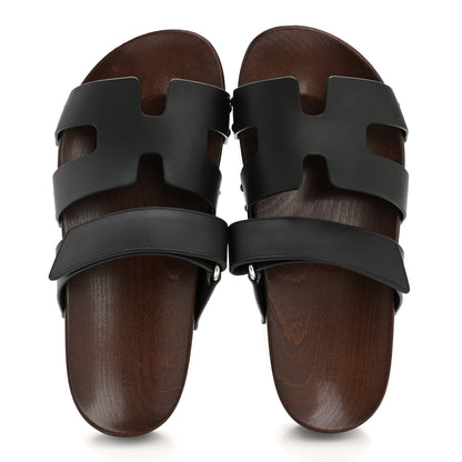 Hermes Calfskin Womens Kos Clog 37 Black 37 Black 2 of 9