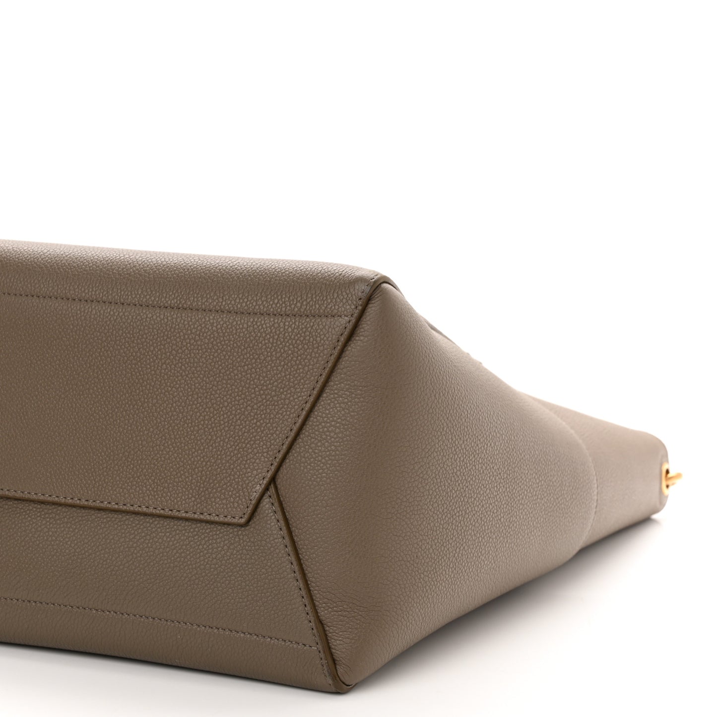 Soft Grained Calfskin Sangle Bucket Bag Taupe