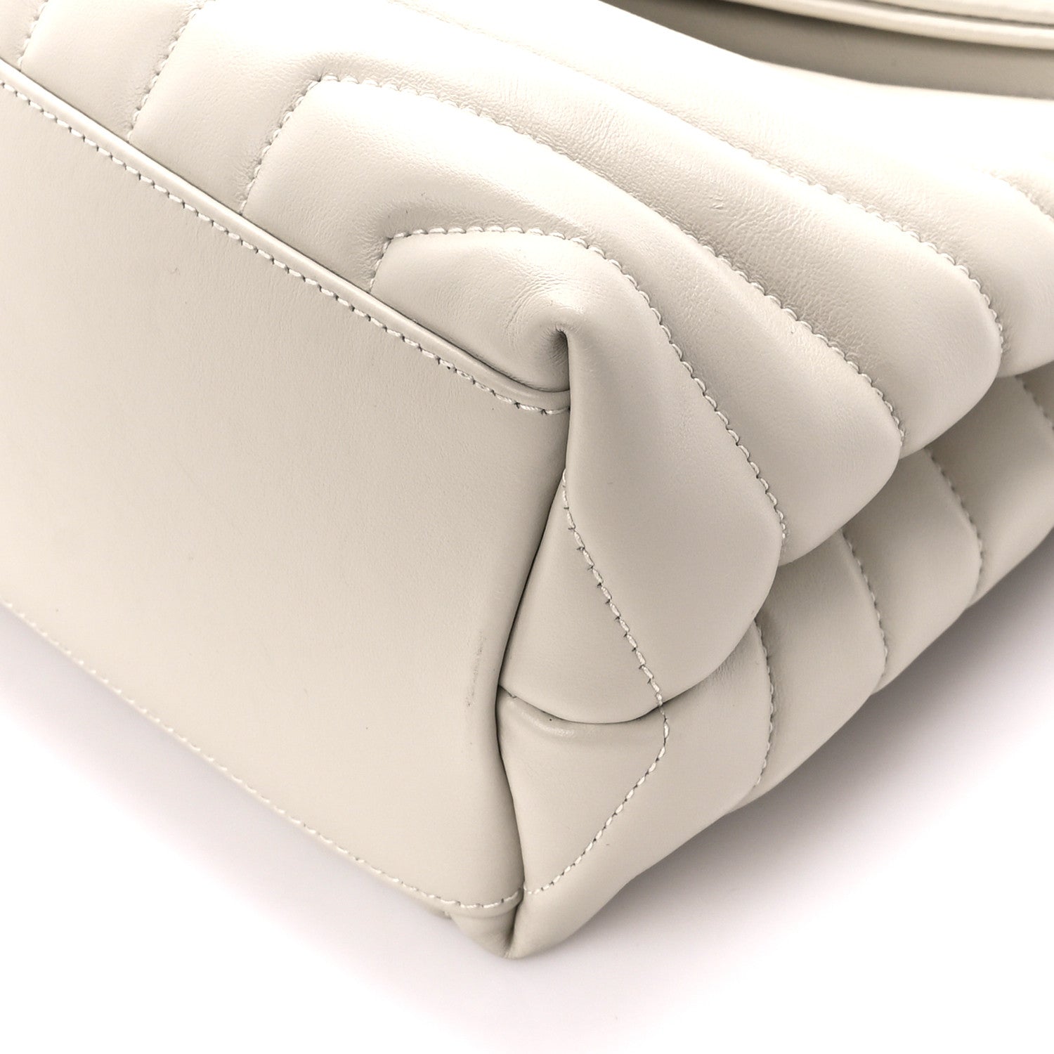 Saint Laurent Calfskin Y Quilted Monogram Medium Loulou Chain Satchel Crema Soft 11 of 11