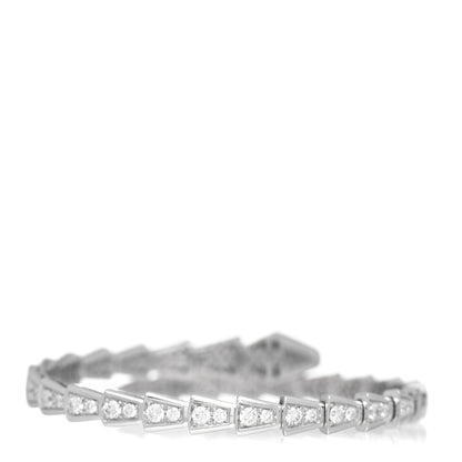 Bulgari 18K White Gold Diamond Serpenti Viper Pave Bracelet S 3 of 5