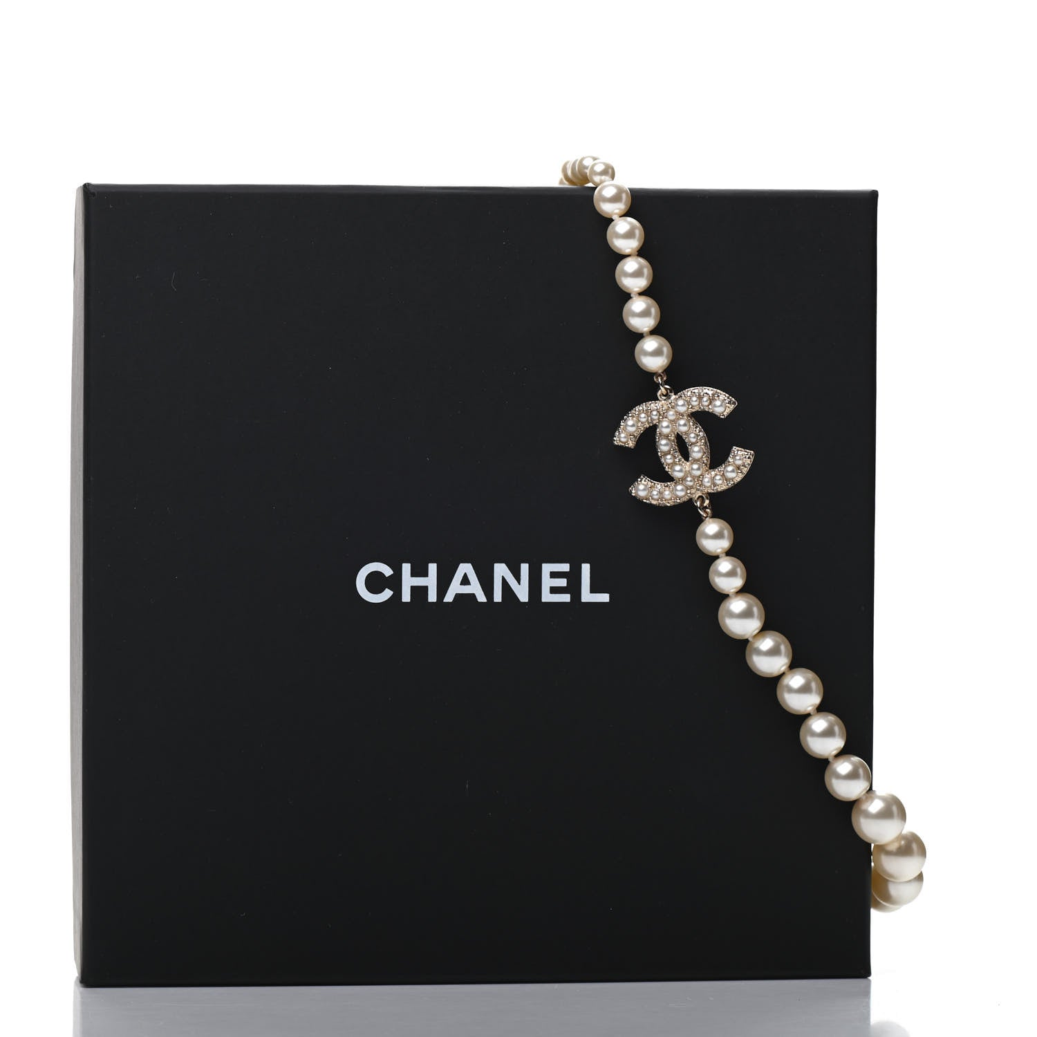 Chanel Pearl CC 100th Anniversary Necklace Light Gold 7 of 7