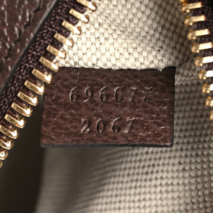 Gucci Monogram Jumbo GG Textured Dollar Calfskin Web Mini Crossbody Bag Camel Ebony New Acero 7 of 9