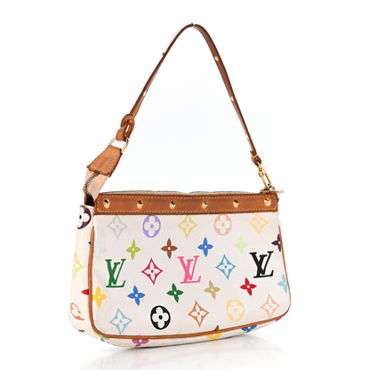 Louis Vuitton Monogram Multicolor Pochette Accessories White 2 of 4