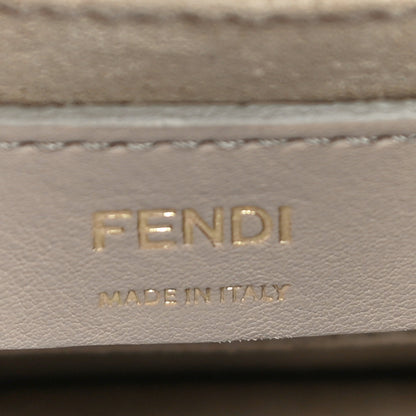 Fendi Vitello Liberty Bi-Color FF 1974 Embossed Small Kan I Shoulder Bag Black Maya 6 of 12