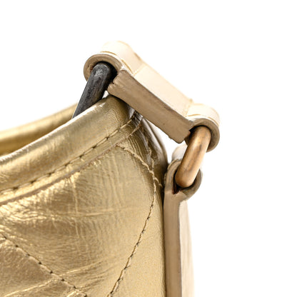 Chanel Metallic Aged Calfskin Quilted Small Gabrielle Hobo Gold 11 of 12