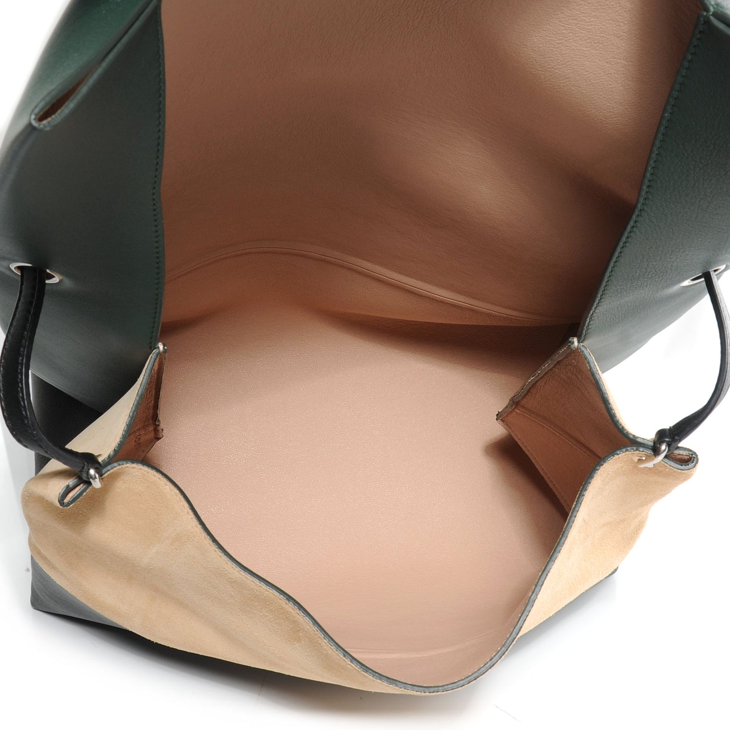 Calfskin Suede Tri-Color All Soft Shoulder Bag