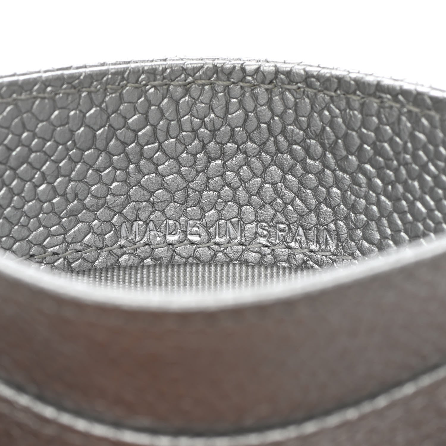 Chanel Metallic Caviar Quilted Card Holder Silver 7 of 9