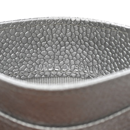 Chanel Metallic Caviar Quilted Card Holder Silver 7 of 9