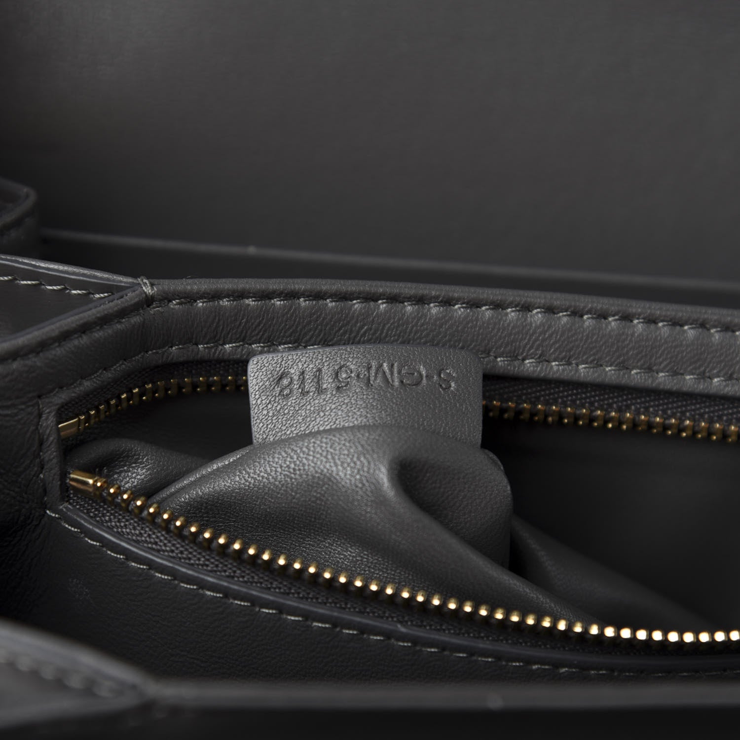 Celine Shiny Calfskin Medium Triomphe Grey 11 of 12