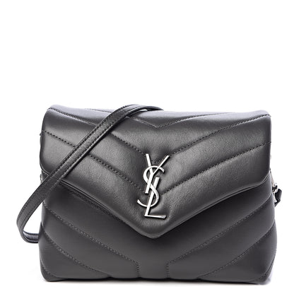 Saint Laurent Calfskin Y Quilted Monogram Toy Loulou Crossbody Bag Earth 1 of 9