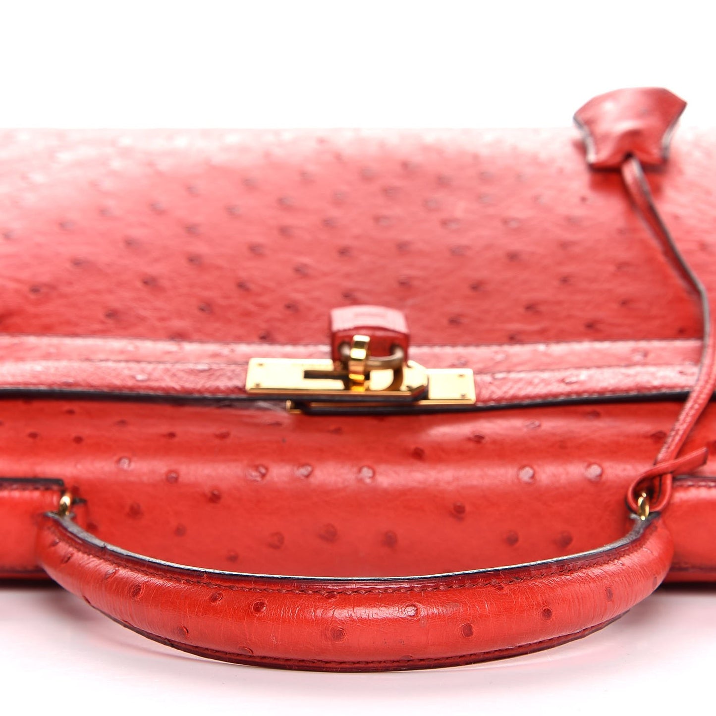 Ostrich Kelly Sellier 28 Rouge Vif