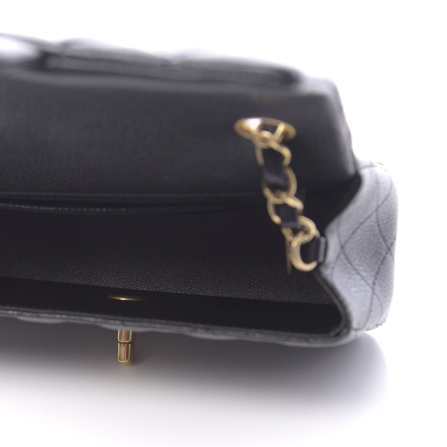 Caviar Quilted Mini Rectangular Flap Black