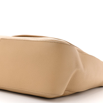 The Row Grained Calfskin Avery Flap Messenger Bag Beige 9 of 14