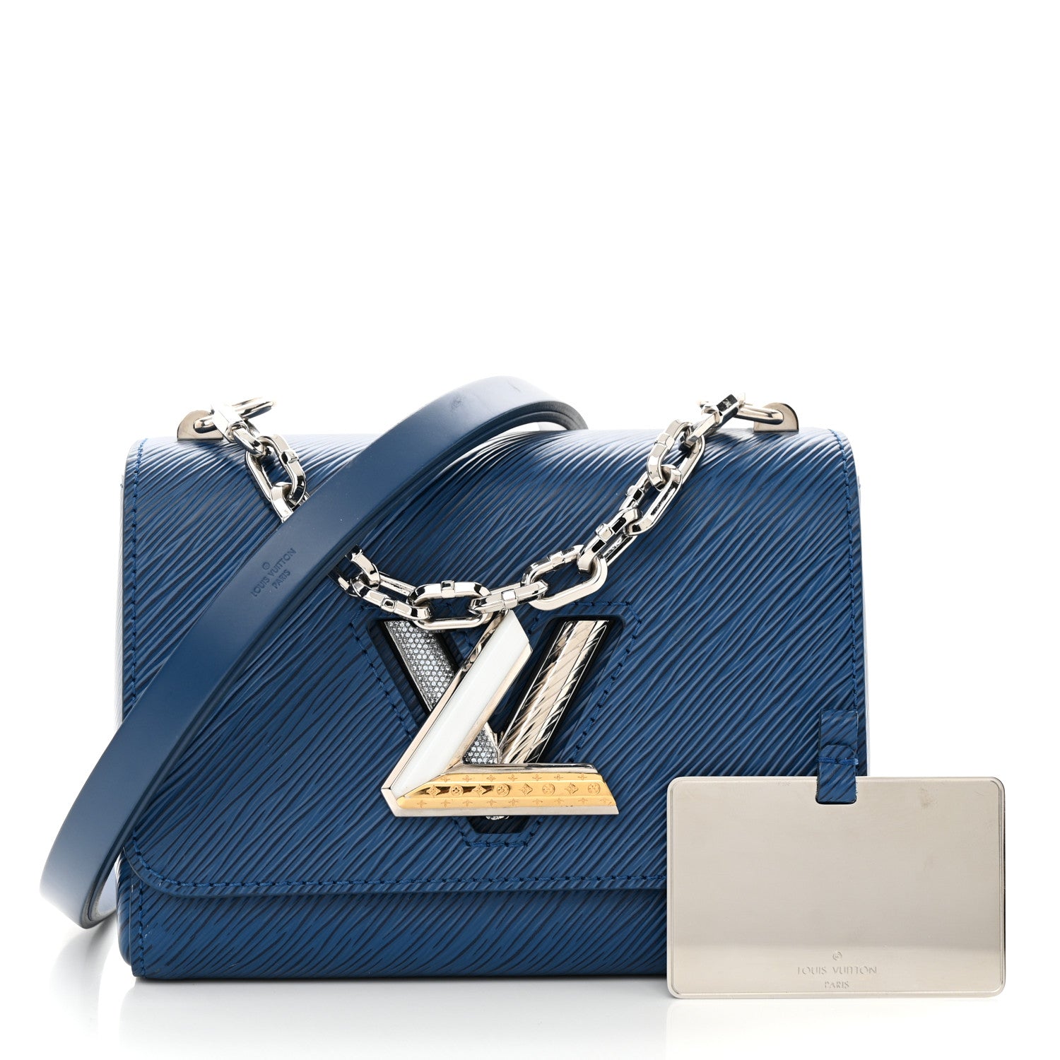 Louis Vuitton Epi Strass Enamel Monogram Twist Shoulder Bag PM Toledo Blue 3 of 15