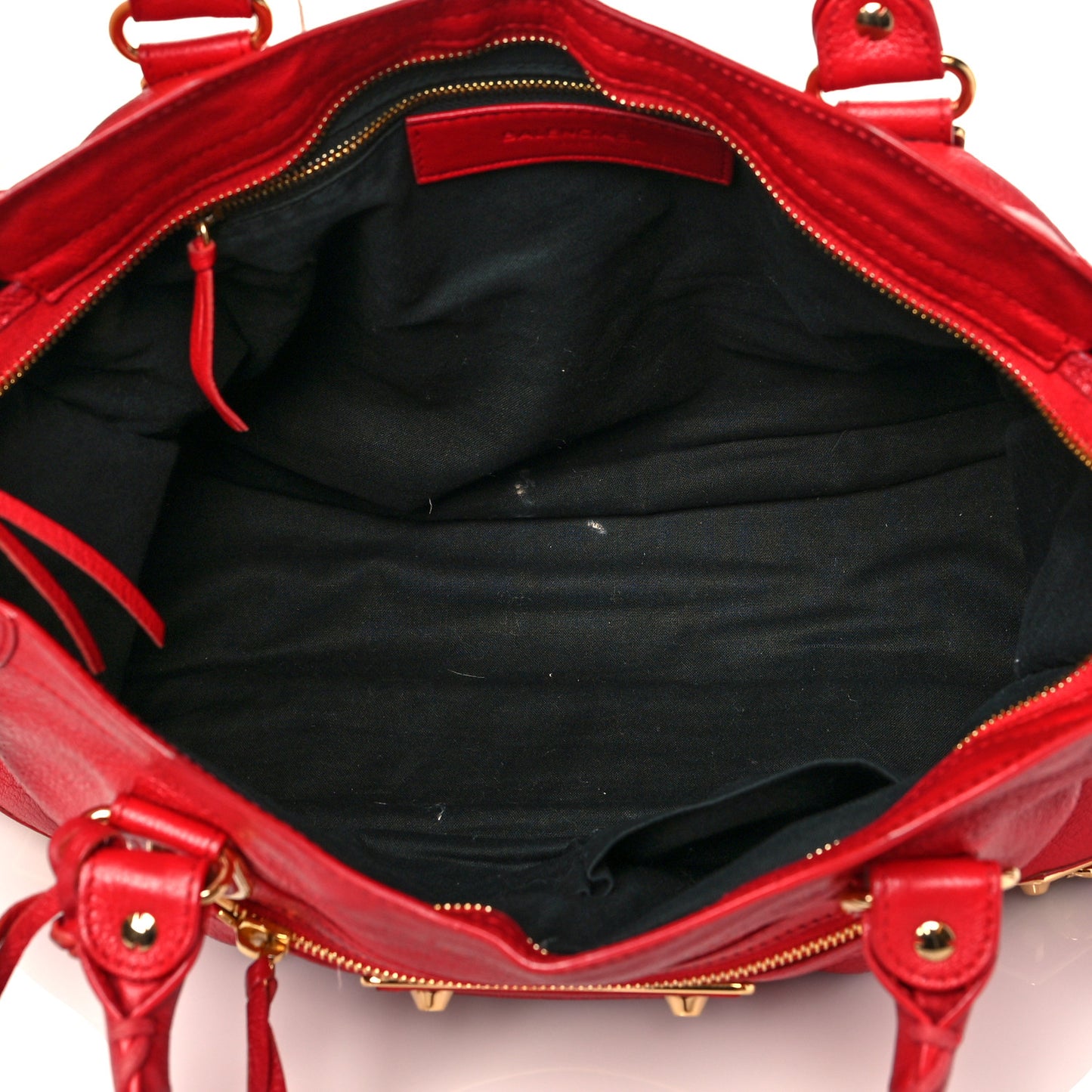 Chevre Gold Metallic Edge Hardware City Rouge Grenade